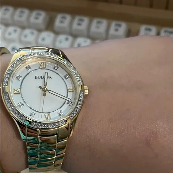 Bulova Two-Tone Gold and Silver Watch - Picture 2 of 6